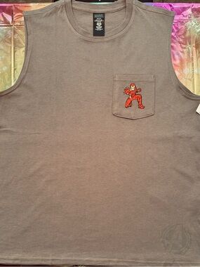 NWT!! MARVEL ~ DISNEY Iron Man / Tony Stark Tank Top ~ Adult LG